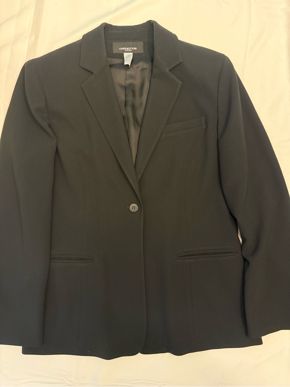 Jones New York Black Single-Button Tailored Blazer
